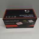 2 Deck Automatic Card Shuffler (Includes Cards) with One Touch - Low Noise USB/Battery-Powered Electric Shuffler for Poker, Blackjack, UNO, Casino Games, Home Use Black