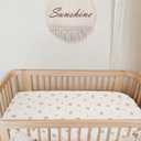 Mini Crib Sheets for Baby Boy Girl 2 Pack, Neutral Mini Crib Mattress Sheet 24" x 38", Muslin Nursery Bedding Soft and Breathable Comfort (Vintage Blossom & Pink)