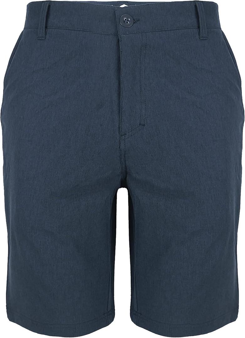 Mens Hybrid Shorts Chino Golf Athletic Casual Quick Dry Walk Boardshort (34, Navy 01)