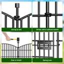 10 Panels Decorative Garden Fence with Gate - 32 in (H) x 23.6 ft (L) No Dig Dog Fence Outdoor for Yard, Rustproof Tall Garden Fencecing Panels, Animal Barrier Suitable for Yard Border, Patio