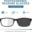 LKEYE Sport Reading Glasses Men Photochromic Lens Blue Light Blocking Computer Reader Wide Style Spring Hinge Eyeglass LK6082