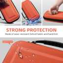 TiMOVO Carrying Case for Nintendo Switch 2 (2025), Large Capacity Protective Hard Shell Portable Travel Case Pouch for Switch 2, with 10 Game Card Slots and Pockets for Console & Accessories, Orange