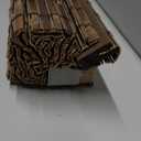 LazBlinds No Drill Bamboo Roman Shades, 29" W x 48" H, Malay Walnut