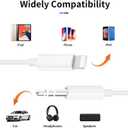 (Apple MFi Certified) iPhone AUX Cord,Lightning to 1/8 Inch Audio Cable,3.3ft, Headphone Jack Adapter Male Aux Stereo Audio Cable Compatible for iPhone 14/13/12/11/XR/X/8/7 (White)