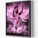 Black Framed Lionel Messi Signed Poster For Kids Hanging To Room Bedroom Wall Decor-Soccer Superstar Posters Canvas Art Print Picture For Teen Boy Fans Birthday Gifts (16L" x 12W")