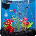 Tetra 3 Gallon Small Fish Tank, Aquarium Starter Kit, with Filter, Air pump, & Color Changing Light, Half Moon shape, for Gold Fish & Betta (3 Gallon (12.9 x 6.8 x 12.5 inches))