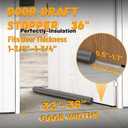 MAXTID Large Door Draft Blocker 36" Grey Bottom Door Draft Stoppers for Bottom Weather Stripping Shower Door Seal Strip Under Gap Filler Doors Sweep Interior Doors (Gray)