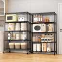 5-Tier Heavy Duty Metal Shelving Unit on Lockable Wheels,30"x14"x62"(WxDxH), 30" Wx14 Dx62 H
