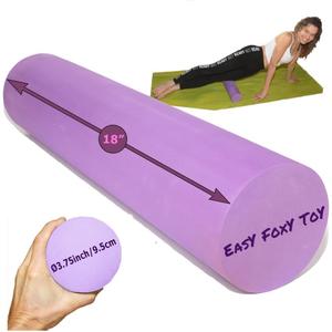 Small Size Medium Density EVA Foam Roller for Back & Leg Pain; Sore Muscle Recovery; Trigger Point Body Massage Roller 3.75 x18inch for Physical Therapy; Helps as Spine Cracker Stretcher
