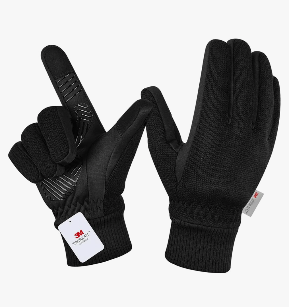 MOREOK Winter Gloves for Men/Women -10°F 3M Thinsulate Warm Touch Screen Snow Ski Bicycle Bike Gloves for Driving/Cycling/Running/Hiking M