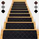 Stair Treads for Wooden Steps 15pcs - 8x30in Carpet Stairs Runner Indoor Non-Slip Stair Mats for Kids Elders and Pets