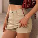 ELLEVEN Denim Mini Skirt for Women, Jean Skirt with Shorts Underneath (L)