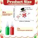 Fullhawl 24 Pcs Snowman Handprint Greeting Card Art Crafts Kit Washable Ink DIY Christmas Handprint Card Souvenir Art Set for Winter Party Handmade Gift