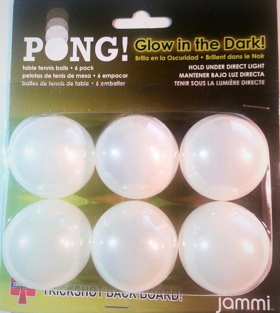 Pong Glow in The Dark Table Tennis Balls (6 Pack)