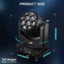 BETOPPER LM0740 Moving Head Light 7x40W RGBW Beam/Wash/Zoom/CTO Effect Bee Eye LED Stage Lighting Spot Lights with Sound Activated for DJs, Bars, Christmas, and Home Party Lighting,2 Packs