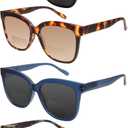 4 Pack Bifocal Reading Glasses Outdoor Sunglasses Fashion Bifocal Sun Readers for Women Men UV400 Eyewear