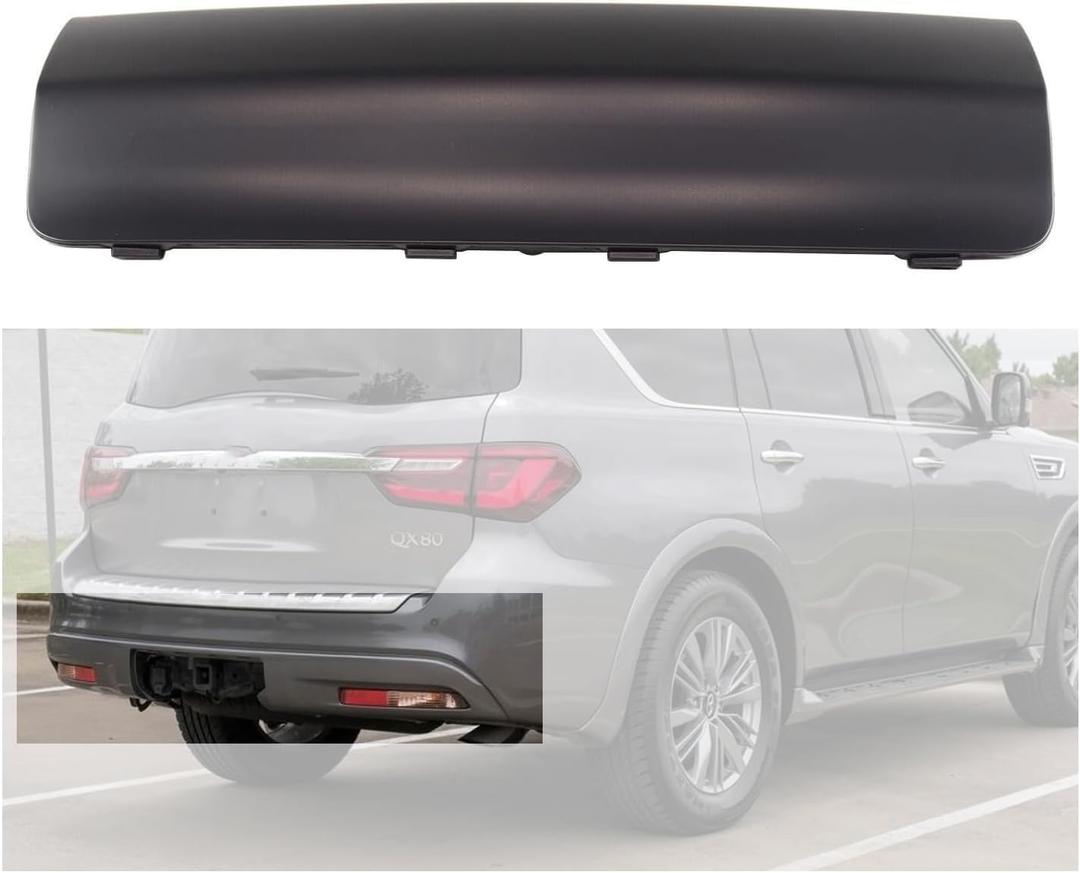 Trailer Hitch Cover Replacement Compatible with Infiniti QX56 2011-2013 QX80 2014-2017 / IN1180101 (Black)