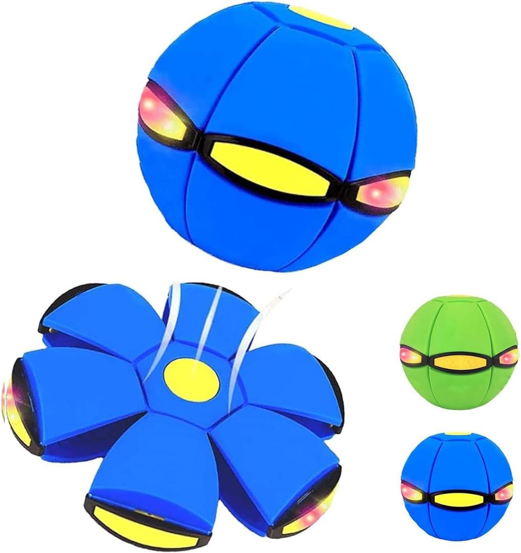 Magic Ball, Magic Meta Ball, Magics Bouncing Balls, Dual Form Freely Switchable, The MagicBall with 6 Light, Suitable for Indoor & Outdoor Use (Blue)