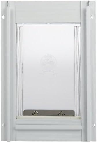 Ideal Pet Products Deluxe Aluminum Pet Door with Telescoping Frame, Super Large, 15" x 20" Flap Size, White
