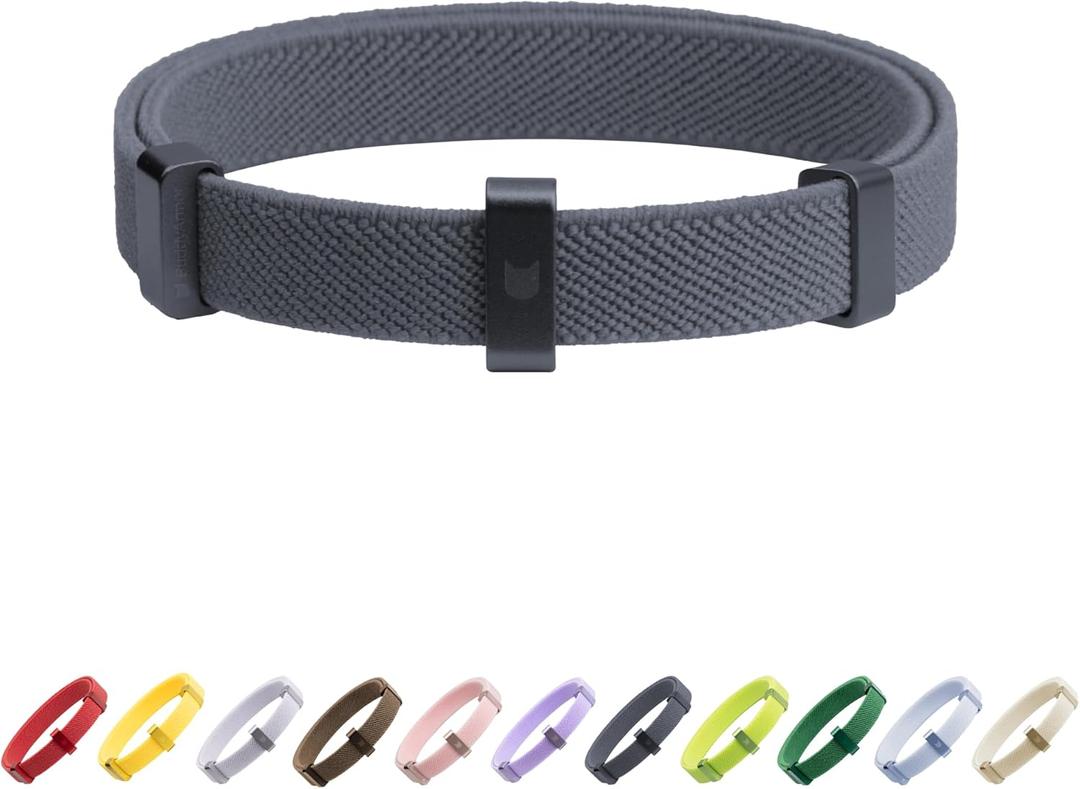 Safety Cat Collar - U.S. IDA Gold Awarding Design, Stretch Elastic Quick Release, Non Breakaway - Light Weight for Kitten, Neck Fit 5.9'-11.8' for All Small Large Cat,S (Space Grey)
