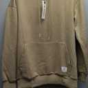 Men's Casual Soild Color Hooded Sweatshirts Geometric Texture Graphic Long Sleeve Pullover Hoodies, S