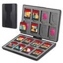 fivtek Game Card Case for Nintendo Switch2/Switch/Switch Lite/OLED, Switch Game Holder Storage Card Portable Cartridge Case with 16 Game Card Slots and 16 Micro SD Card Slots