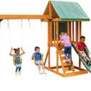KidKraft Appleton Wooden Swing Set,