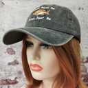 Hepandy Women Want Me Fish Fear Me Embroidered Dark Gray Baseball Caps for Men, Adjustable Cotton Snapback Embroidery Trucker Hat Dad Hats