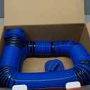 DUMPMAN RV Sewer Hose 15 FT, Sewer Hose for RV Camper RV, Sewer Hose Kit with Swivel Fitting - Includes 90 Degree Clear View Sewer Adapter, and 2 Storage Caps