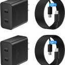 45W Samsung Super Fast Charger USB C, Dual Android Phone Charger Type C Chargers Fast Charging Block with 10FT Long USB-C Charging Cable Cord for Samsung Galaxy S25 Ultra/S25+/S25/S24Ultra/S24/S23/S22