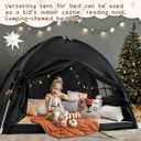 Sherilyn Full Size Bed Canopy Toddler Bunk Bed Tents Dream Tent on Bed Privacy Space Blackout Kids Sleeping Tents Indoor Floor Portable Drafty Playhouse for Boys Girl Birthday House Gift