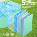 Foldable Pool, Large Non-Inflatable Swimming Pool for Adult Collapsible Pools Hard Plastic Shell, Oversized Thickened,Portable Folding Pools for Backyard 90"x50"x20"-Green