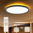 TALOYA Flush Mount Ceiling Light with Remote,3000K-6500K Adjustable,2000K Nightlight,15.8 Inch, Led Low Profile Ceiling Lights for Bedroom, Living Room, Kitchen, Black