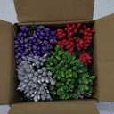 144pcs Artificial Mini Flower Stamen Pistil and Soft Stem,20mm Tiny Berry for DIY Wedding Make Bridal Hair Clips,Cake Top,Wrist Corsage Boutonniere,Candle Rings Wreath Bracelet Flower (Multicolor)