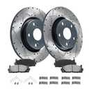 GAIASURGE Rear Brake Rotors Compatible with 2007-2017 Jeep Compass