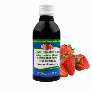 Deiman Artificial Food Flavoring Creamy Strawberry Concentrate E-15(4 fl oz) (Best By: 04/10/2027)