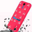 Jusy Compatible with iPhone XR Case with Card Holder, Cute Bow Design with Card Holder Phone Cover for Women Girls, Soft Silicone Protective Wallet Case - Hot Pink