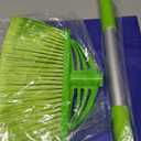 Three-Section Telescopic Aluminum Alloy Rod Long-Handled Broom (Green)