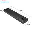 Magnetpro Rectangular Magnets 80 LBS Force Size 2.36" x 0.53" x 0.20" Black Epoxy Coating Rust Resistance, Suitable for Outdoor Area, Household and Industrial Pot Magnet with Screws Pack of 8