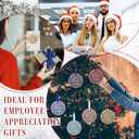 Kasyat 24 Sets Christmas Thank You Ornaments Employee Appreciation Gifts Acrylic Hanging Ornaments Bulk with Card and Bag for Coworker Team Nurse Teacher Xmas Tree Decor (Awesome Sign)