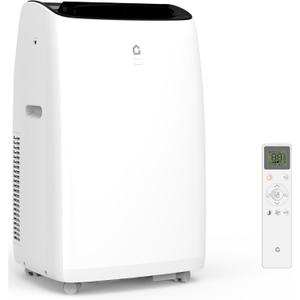 14000 Btu Air Conditioner with Heater Cools Up to 750 Sq.Ft., 4 in-1 Portable AC Units for Rooms with Dehumidifier, Heater, Fan, Quite Room Air Conditioner, Auto Swing, Remote, Window Kit, Whtie