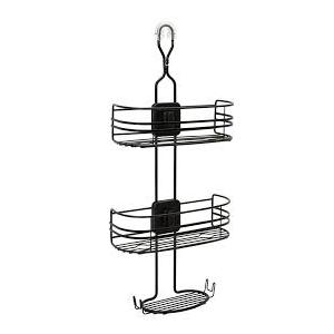 Zenna Home Metal Shower Caddy with 4-Way Adjustable Shelves, Stainless Steel