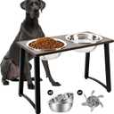Elevated Dog Bowls for X-Large & Large Dogs, 16 Tall Raised Feeder Stand with 23000ML Stainless Steel Bowls and Slow Feeder, Heavy-Duty Dog Food & Water Bowl Set