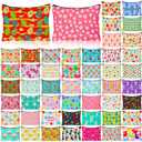 48 Pcs Easter Makeup Bags Bulk Canvas Cosmetic Bags, Cute Bunny Egg Toiletry Zipper Pouches, Portable Travel Organizer, Party Favors, Gifts for Women