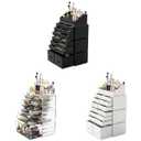 Readaeer Makeup Cosmetic Organizer Storage Drawers Display Boxes Case with 12 Drawers (White)