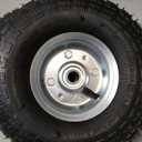 (2 Pack) RRQ 10 Inch Pneumatic Wheel 4.10/3.50-4 Tire, 10" Pneumatic Wheels with 5/8" Bearings,2.2" Offset Hub for Garden Cart, Hand Truck, Lawn Cart, Mower