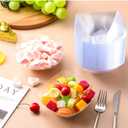 Tanlade 50 Pcs Square Plastic Serving Bowls Disposable Snack Salad Bowl Small Party Candy Bar Containers Taco Bar Serving Dishes for Buffet Chips Fruit (12 oz,Clear)