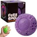 Fuzz Ball Squishy Stress Ball Slow Rising Memory Foam Fidget Squishy Fuzz Balls Adults Anxiety Stress Relief Toys - Purple