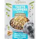 Applaws Taste Toppers, Limited Ingredient Dog Food Topper, Whitefish with Salmon, Green Beans & Lentils in Gravy (6 x 3oz Pouches), Best Before 09/28/2024