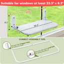 Zoratoo 2PC Cat Window Perch Cordless Foldable Cat Hammock Bed for Window with Metal Frame and Reversible Cover, Large Suction Cups Window Resting Seat for Indoor Cats (Cat Bed, M-2PC)